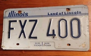1983-86 Illinois IL License Plate FXZ400 - Picture 1 of 2