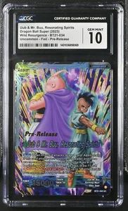CGC 10 Uub & Mr. Buu Resonating BT21-034 Pre-Release Stamp Dragon ball super - Picture 1 of 2