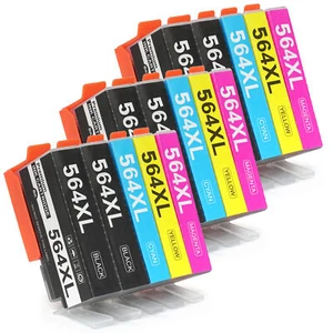 15 Pack Ink Cartridge For HP 564XL Black/Color PhotoSmart 5510 7520 7525 Printer - Picture 1 of 6
