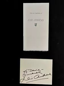 TARJETA FIRMADA POR JULIE ANDREWS - CON TARJETA DE CUMPLIDOS - "EL SONIDO DE LA MÚSICA" - Imagen 1 de 7