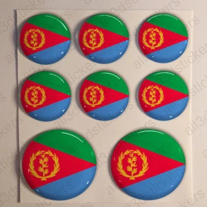 Eritrea Stickers Air Force Roundel Cockade 3D Adhesive Flag Resin Domed - Picture 1 of 1