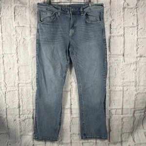 2 Pair TK Axel Jeans 38x32 Mens Blue Cotton Stretch (Actual 38x31) WORN #62-#63 - Picture 1 of 14