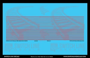 Juego de calcomanías Union Pacific Passenger Stripes 2000 mm escala HO - Imagen 1 de 1