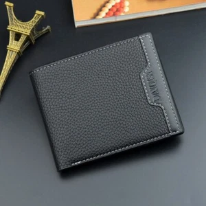 Cartera minimalista para hombre tarjetero de cuero clip para dinero bolsillo doble pliegue monederos - Imagen 1 de 11