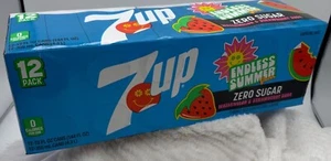 7up Zero Sugar Watermelon & Strawberry 12-Pack Soda 12oz Cans Limited Edition - Picture 1 of 6