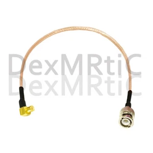 MCX male RA angle to BNC male plug RF cable assembly RG178 adapter 15cm 6inch - Picture 1 of 6