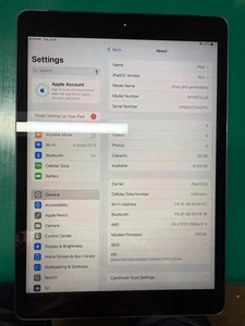 Apple iPad A2428 8th Gen 32GB Space Gray Wi-Fi + Cellular Any Carrier Unlocked - Picture 1 of 4