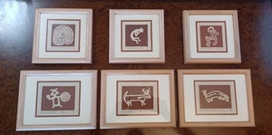 Juego de arte vintage firmado y numerado de 3-7"x8" y 3-9"x8". - Imagen 1 de 14