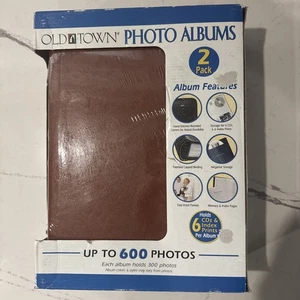 PACK de 2 carpetas de álbum de fotos de cuero unido Old Town, cada una tiene capacidad para 300 fotos - Imagen 1 de 9