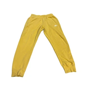 Nike Men's Mustard Yellow Jogger Sweatpants Small, Elastic Waistband Casual - Picture 1 of 12