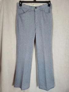 Pantalones de mezclilla vintage Levi's para caballero acampanados a rayas años 70 32 x 29 - Imagen 1 de 8