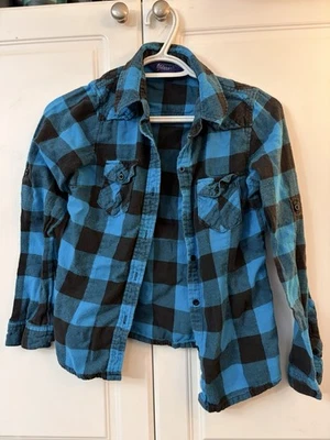 Franela Miley Cyrus azul a cuadros M Foto 1 de 2