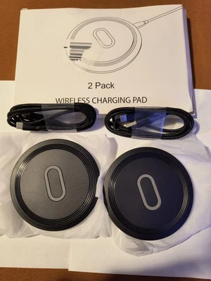 Open Box Wireless Charging Pad With LED Charging Indicator Light. Set Of 2 - Image 1 of 4