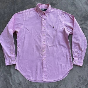 Ralph Lauren Shirt Mens 16 34/35 Pink Classic Fit Button Down Oxford Pony Logo - Picture 1 of 12