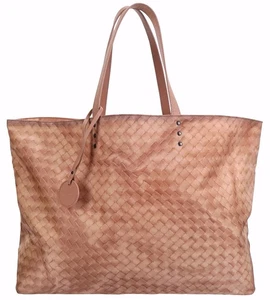 BOTTEGA VENETA Peach Pink Nylon Leder Schultertasche Tasche Italy - Bild 1 von 8
