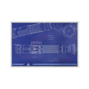 Star Wars™ Skywalker Lightsaber™ Blueprint Silver Foil - Picture 1 of 4