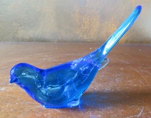 Fenton Art Glass Dark Blue Bird of Happiness Figurine - Bild 1 von 5