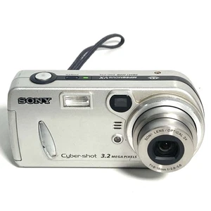 Sony Digital Camera Cybershot DSC-P72 3.2MP Silver Tested - Picture 1 of 15
