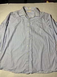 Men’s Michael Kors Blue Striped Dress Shirt Size 16 34/35 - Picture 1 of 8