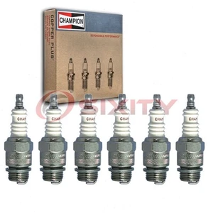 6 pc Champion Industrial Spark Plugs for 1936 Oldsmobile F-36 3.5L L6 eo - Picture 1 of 5