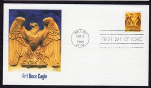 2001 55c ART DECO EAGLE 2oz Definitive (Scott 3471) - Fleetwood FDC TB624 - Picture 1 of 1