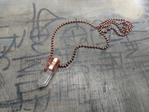 Herkimer Diamond Pendant Necklace Quartz Crystal - Orgonite Copper Jewellery - Picture 1 of 22