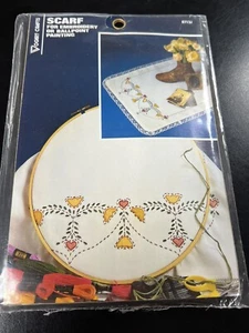 Vogart "Country Floral" Scarf for Embroidery or Ballpoint Painting Kit: Unopened - Picture 1 of 4