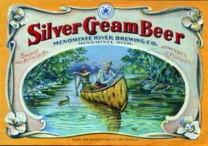 MENOMINEE RIVER BREWING SILVER CREAM BEER T SHIRT MICHIGAN SMALL-XXLARGE (F) - Picture 1 of 1