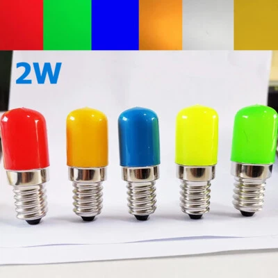 2W Refrigerator LED Lamp Light Bulb E12 Green 110V For Freezer Fridge Indicator - Image 1 of 4