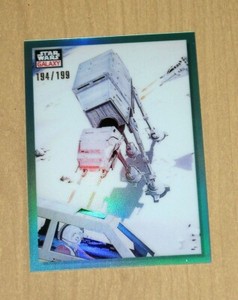 2023 Topps Star Wars Galaxy Chrome AQUA Refractor HOTH FROM THE AIR #3 194/199
