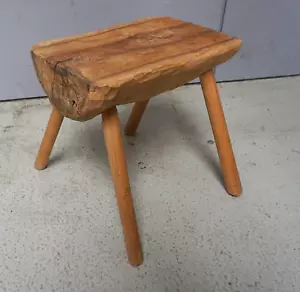 Antik Bauern Schemel Hocker Holz Melkschemel Alpenländisch Loft Design (F25-041 - Bild 1 von 4
