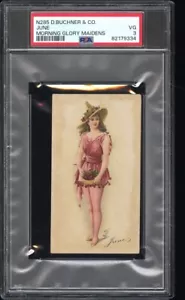 1888 N285 D. Buchner & Co. Morning Glory Maidens ""JUNE"" (PSA 3 EN MUY BUEN ESTADO) RARO - Imagen 1 de 2