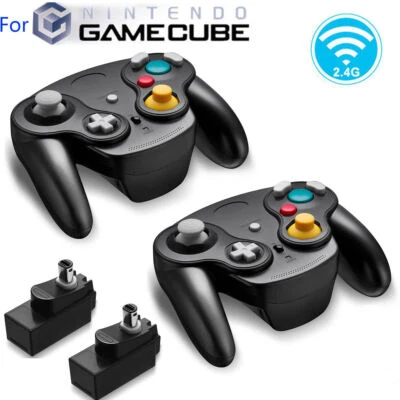 Wireless Game Controller With Adapter For Gamecube Console Retro Classic GC NGC - Image 1 of 4