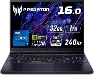 Acer Predator Helios16 i7 RTX4070 Laptop 32GB/1TB SSD 16in PH16-72-N73Z47 - Picture 1 of 6