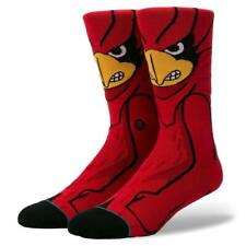 Stance University of Louisville The Cardinal Mascot Red Socks Mn's 9-12 NWT