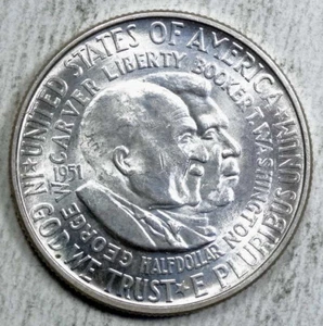 1951 Washington-Carver Commemorative Half Dollar, Uncirculated 0126-17 - Picture 1 of 2