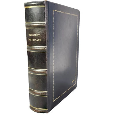 Webster Collegiate Dictionary T Anthony Black Leather Rebound Book 10th Edition - Image 1 of 4
