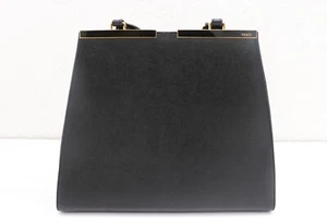 FENDI Black Leather 2Jours Medium Vitello Elite Tote - Picture 1 of 14
