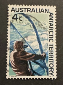 1966-68 Australia Antarctic Territory AAT 4c Multicolored FU Stamp - Foto 1 di 2