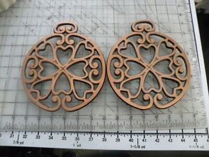 2 Pampered Chef Round-Up from the Heart 2007 Trivets 0807 Copper Finish - Picture 1 of 2