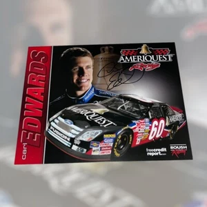 Carl Edwards AMERIQUEST 2006 ROUSH FORD FUSION autographed 8x10 HERO CARD photo - Picture 1 of 2