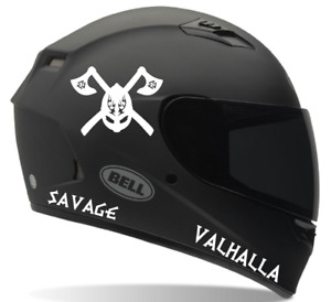 Viking Savage Valhalla Motorcycle Helmet decals. Honda Suzuki Yamaha ATV 
