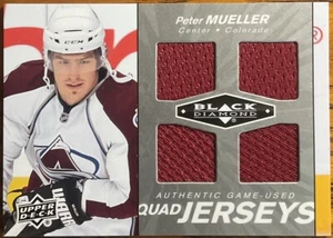 2010-11 Black Diamond Jerseys Quad Peter Mueller #QJ-PM Colorado Avalanche - Picture 1 of 2
