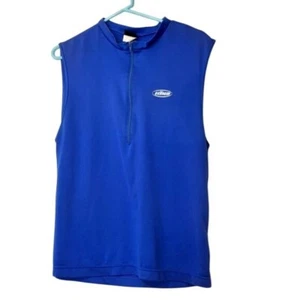 Hind Mens Blue Sleeveless Cycling Vest With Back Zipper Pocket Medium - Picture 1 of 9