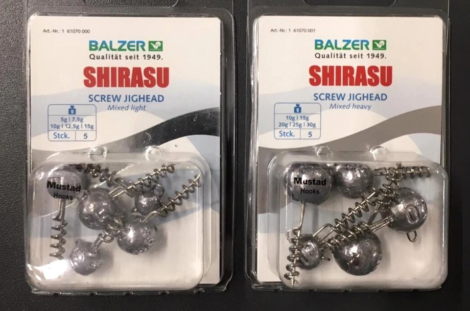 Balzer Screw Jig Jighead Jigkopf Set 2 Sets 5g 7,5g 10g 12,5g 15g 20g 25g 30g - Bild 1 von 1