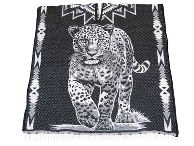 Jaguar Heritage Reversible Poncho - Handmade in Mexico, Adult Unisex One Size - Image 1 of 4