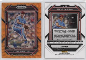 2023 Panini Prizm Orange Wave Prizm /50 Steve Carlton #180 HOF