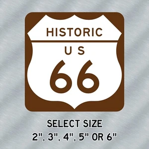 Historic US Route 66 Decal High Quality Choose from 2", 3", 4", 5" or 6" Sizes - Picture 1 of 4