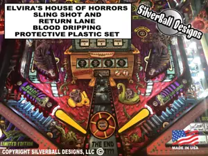 Elvira's House of Horrors Schlinge & Rückfahrspur Schutz Kunststoff Set Flipper - Bild 1 von 5