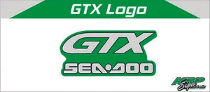 SEADOO GTX Logo Green Graphics / Decal / Sticker Kit - Bild 1 von 1
